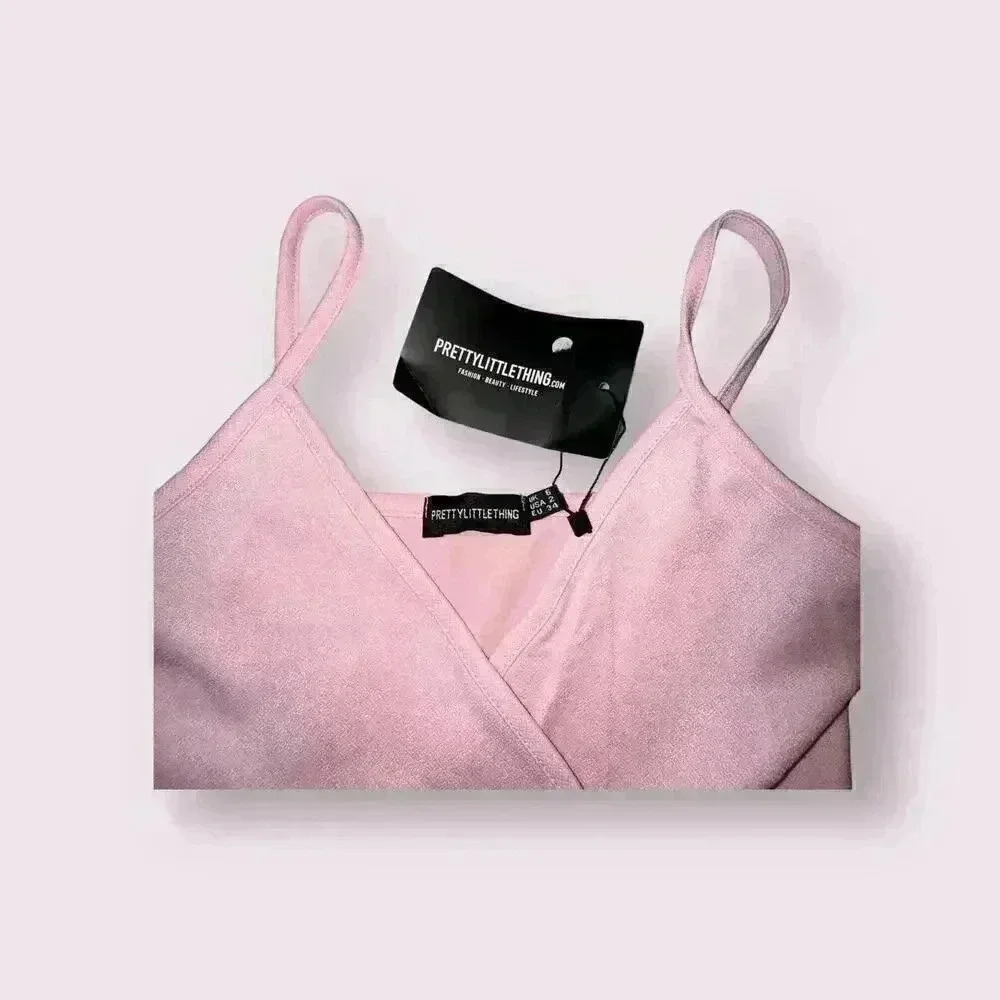 Pretty Little Thing Pink Romper NWT Shorts Small 6 Womens - Picture 4 of 5